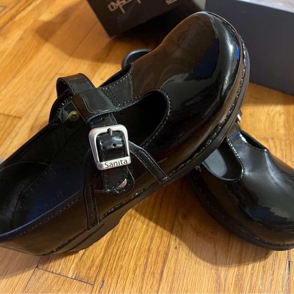 Sanita Glossy Black Dress Shoes